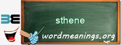 WordMeaning blackboard for sthene